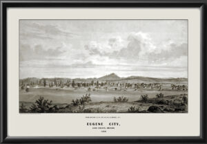 Eugene OR 1859 Kuchel & Dresel Birds Eye View Map