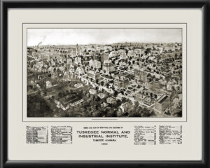 Tuskegee Normal and Industrial Institute 1900TM Birds Eye View Map
