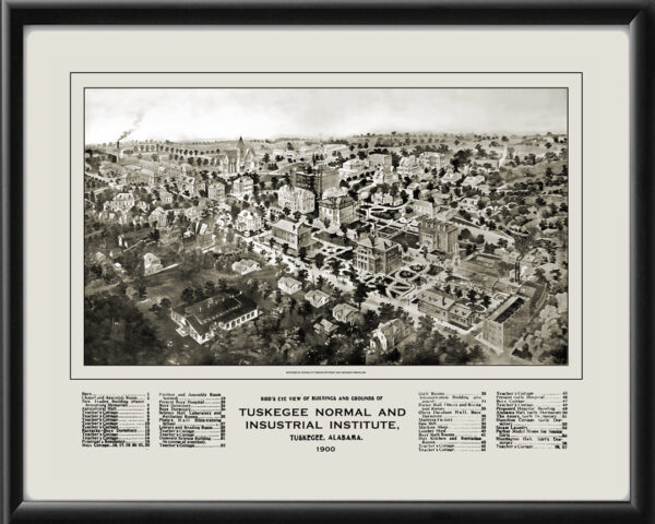 Tuskegee Normal and Industrial Institute 1900TM Birds Eye View Map