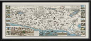 The Land of Promise and the Holy City of Jerusalem 1828 Birds Eye View Map