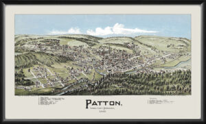 Patton PA 1900 Birds Eye View Map