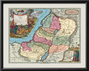 The Holy Land 1727 Birds Eye View Map