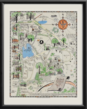 Colgate University - Hamilton NY 1927 Birds Eye View Map
