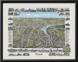Exeter NH 1896 (Color) Birds Eye View Map