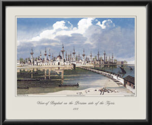 Baghdad Iraq 1808 (Color) Bird's Eye View Map